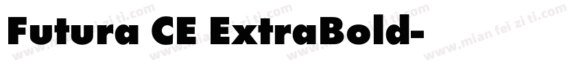 Futura CE ExtraBold字体转换